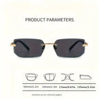 Rimless Rectangle UV400 Fashion Sunglasses for Men & Women