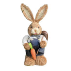 Easter Rabbit Decoration Bunny Figure Cattail Craft Ornament Home Holiday Cute Bunny Home Decoration Easter Rabbit Decoration