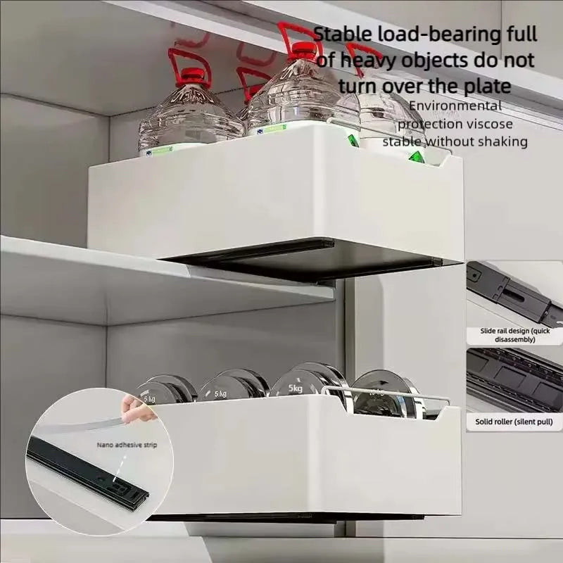 Pull-Out Kitchen Cabinet Organizer – Sliding Storage Drawer & Spice Rack