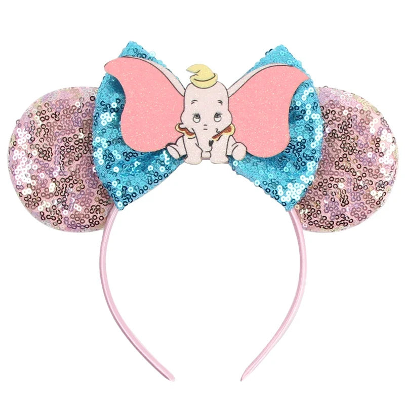 Nieuwste Mickey Mouse Oren Hoofdband Kid Adult Festival Party Pailletten Strik Haarband Vrouwen Baby Girl Party Haar Accessories