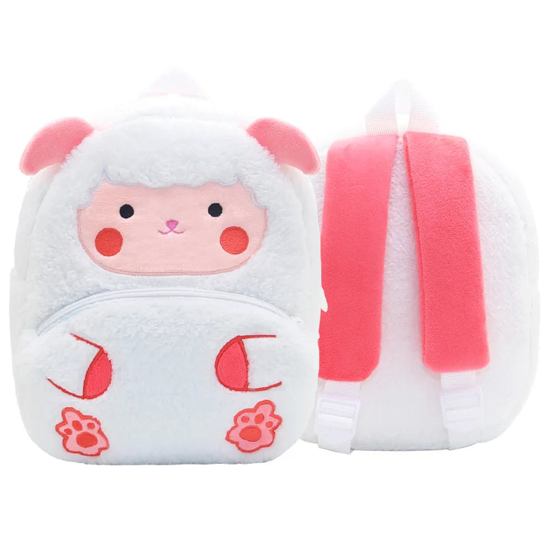 Cute Cartoon Animal Plush Backpack Soft Children Kindergarten Schoolbag Toddler Travel Bag Gift For Girls Boys