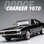 1:32 Simulation 1970 Dodge Charger Alloy Sports Car Model Pull Back Luxury Car Toy Gift Ornaments