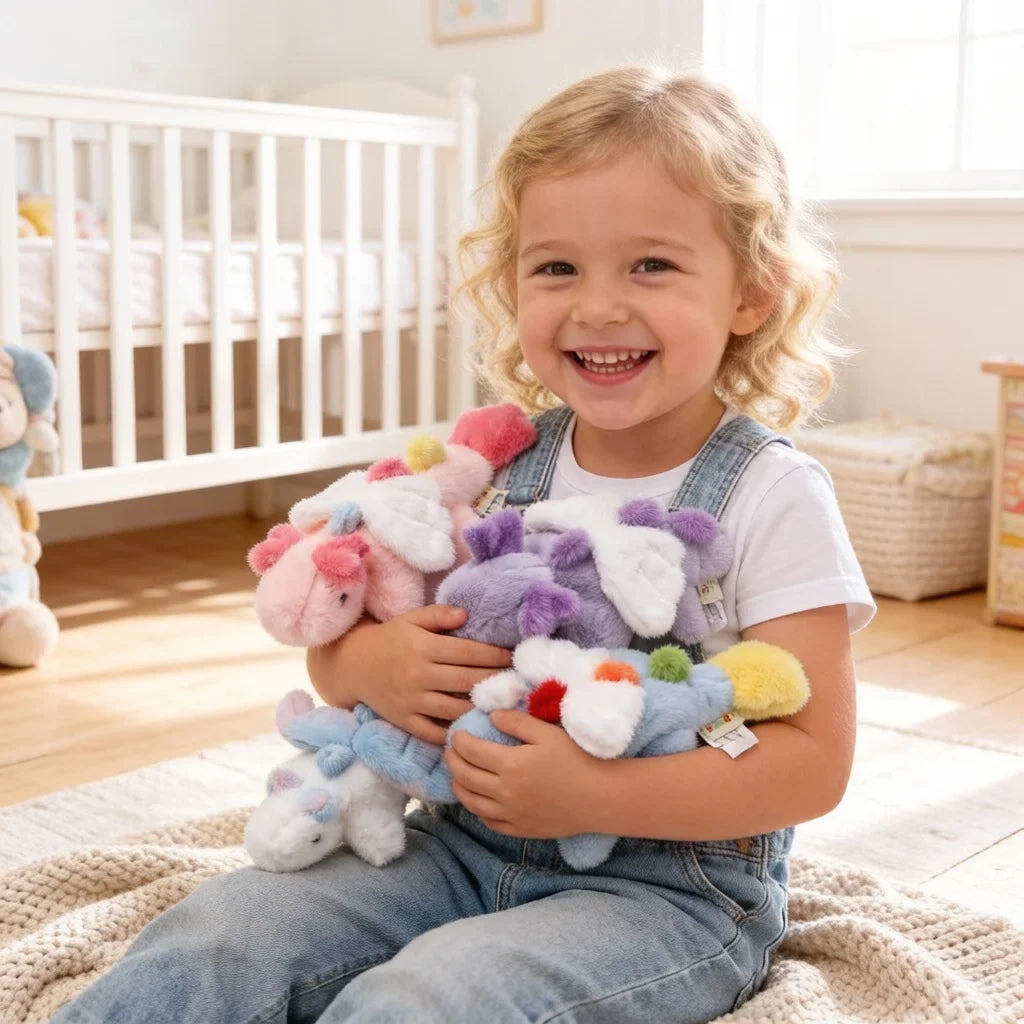 12 Colors 25cm 33cm Cute Fly Dargon Plush Toy Creative Colorful Dargon Soft Doll Work Buddy Sleep Soothing Doll Children Gift