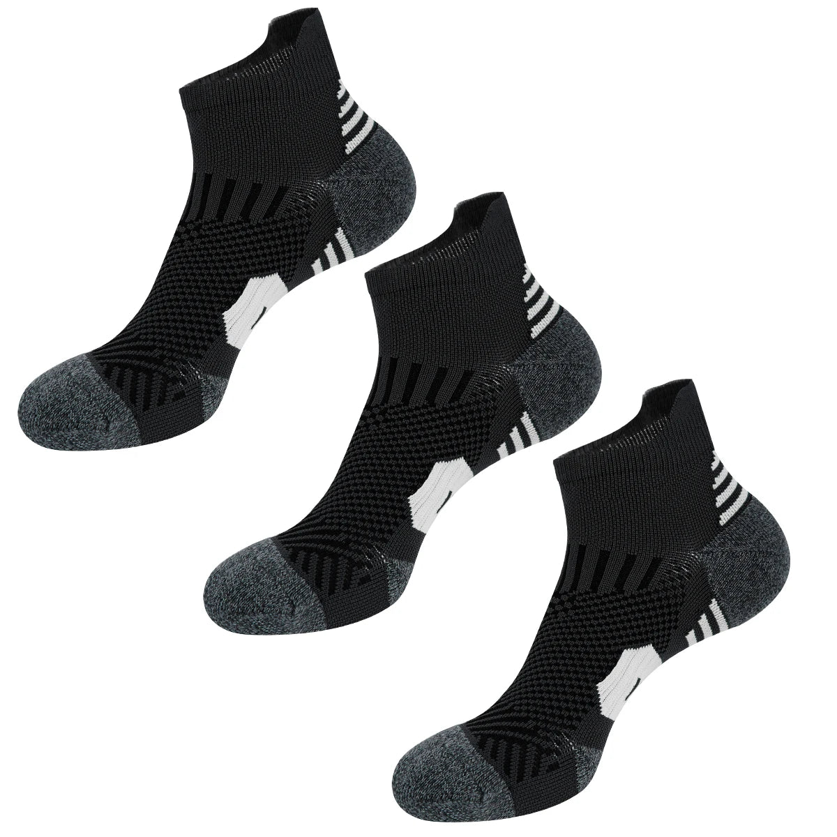 3/9 Pairs Non-Slip Sports Socks for Men & Women Thickened Towel Bottom Professional Running Fitness Training Basketball Socks