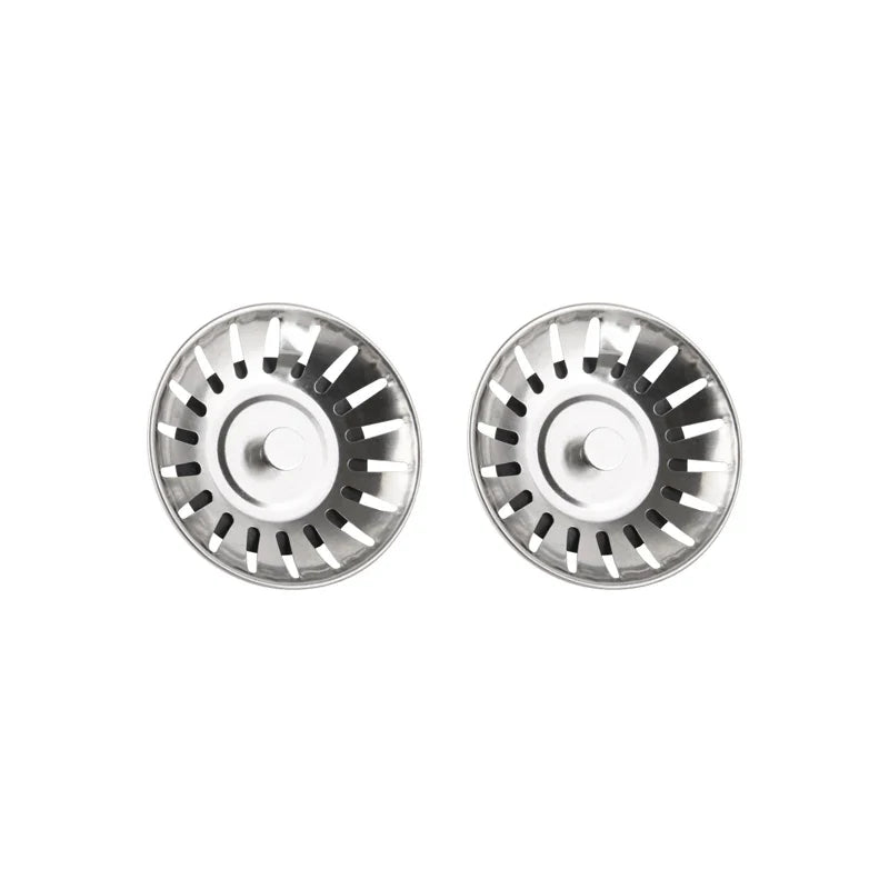 2PCS Kitchen Sink Strainer Stopper – Reusable Drain Filter & Waste Plug Set