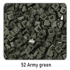 100Pcs DIY Bricks Parts 3024 1x1 Plate Educational Tech Construction Assmble Compatible Block Parts Toys for Child Kids