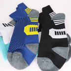 3/9 Pairs Non-Slip Sports Socks for Men & Women Thickened Towel Bottom Professional Running Fitness Training Basketball Socks