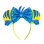 Mouse Ears Headband Cartoon Sequin Bows Headband Birthday Party Christmas Halloween Princess Cosplay Costume For Women Adult