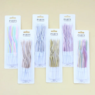 12/48pcs/1case Birthday Candles Spiral Cake Candles Long Thin Cake Candles For Wedding Party And Cake Decoration
