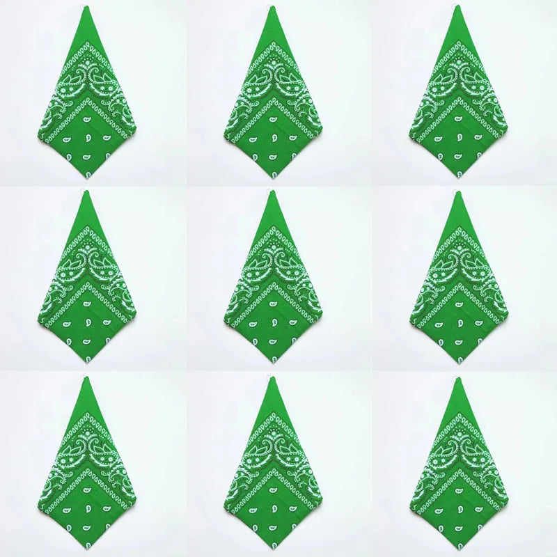 1/4/9pcs Men Women Bandana Hairband Cowboy Mens Biker Sports Headwear Wrist Hairwrap Single Sided Head Wrap Scarf Paisley
