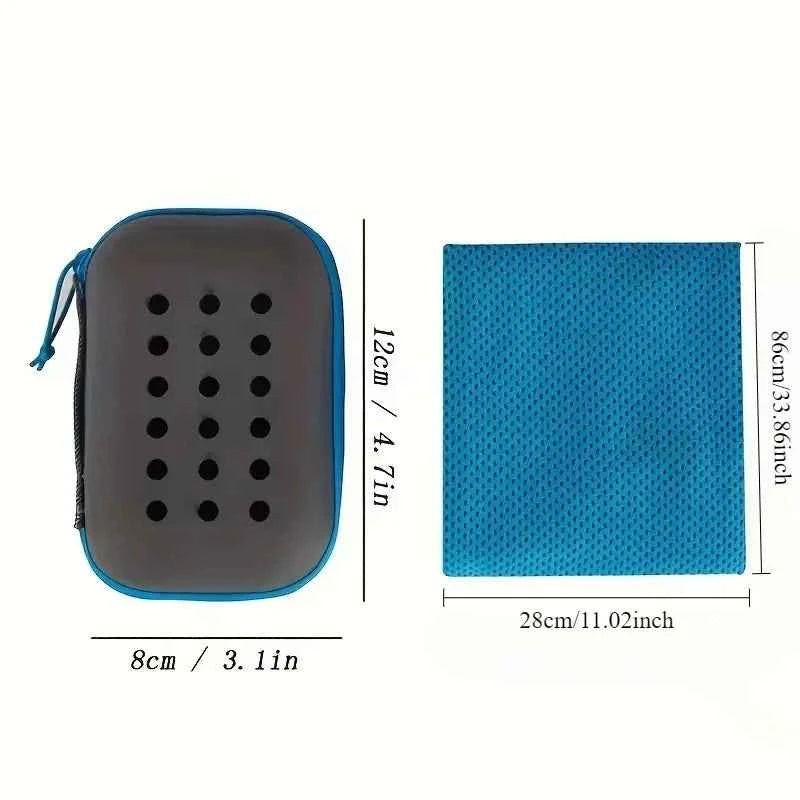 1PC New EVA Boxed Cold Sports Outdoor Cooling Fitness Towel Absorbent Instant Dry Cold Towel