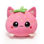 Cute Plush Stuffed Toy Strawberry Cat Pillow Doll Children's Birthday Gift Home Decoration Animal Christmas Gift
