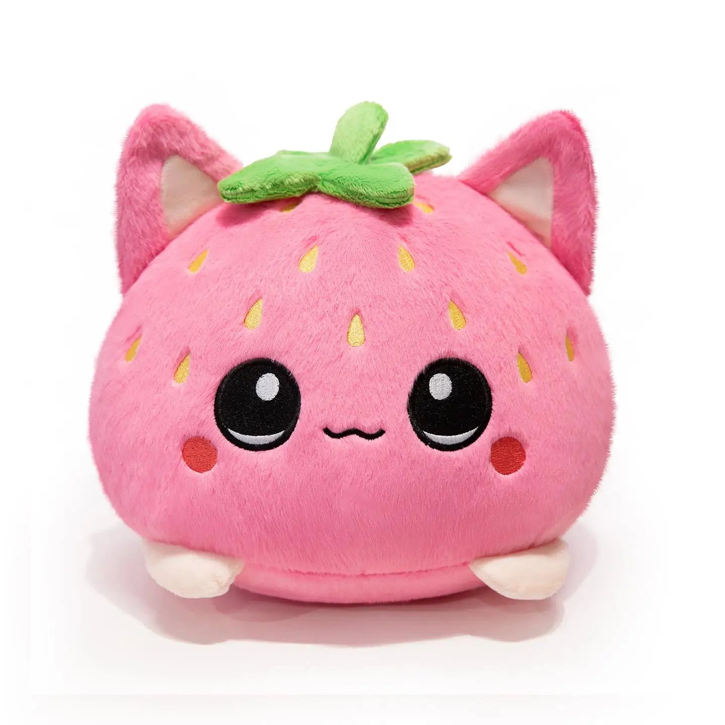 Cute Plush Stuffed Toy Strawberry Cat Pillow Doll Children's Birthday Gift Home Decoration Animal Christmas Gift