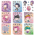 24PCS Cute Make a Face Stickers DIY Handicrafts Waterproof Puzzle Reward Stationery Stickers-K-pop
