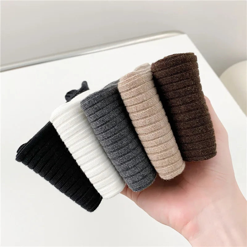 Women’s Solid Color Knee High Socks Long Fashion Casual Preppy Style Stockings Female School Kawaii Cotton Comfy Trendy Socks
