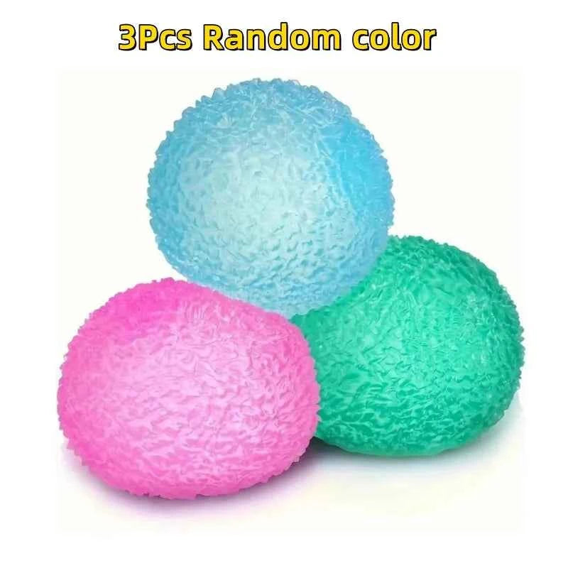 1Pc Squishy Multicolor Texture Ice Ball Squeeze Toy for Kids Adult Soft Pinch Pop Fidget Toys Children Halloween Christmas Gifts