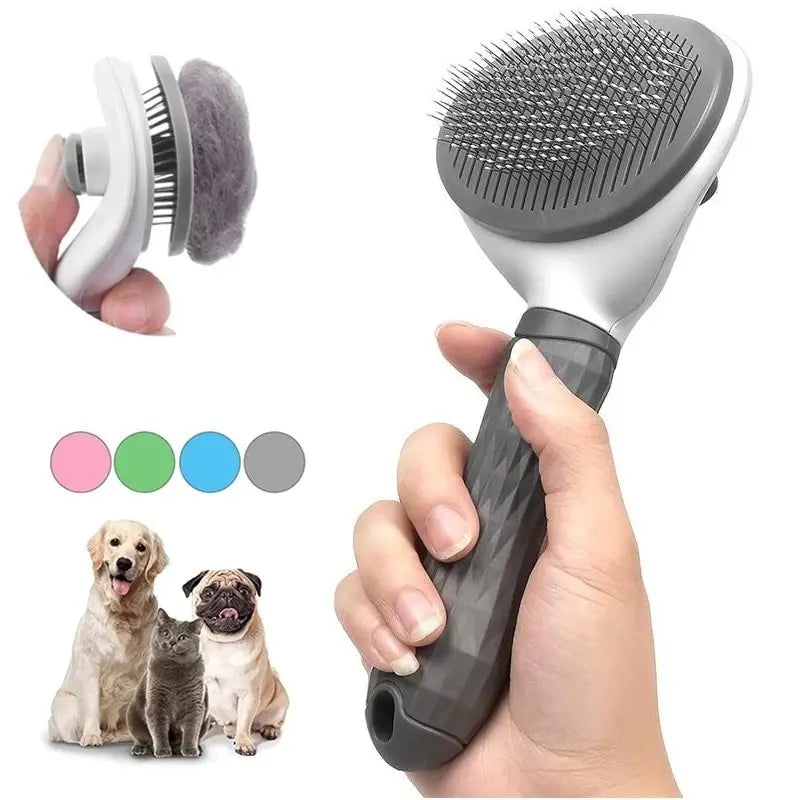 Pet Dog Brush Cat Comb Self Cleaning Pet Hair Remover Brush For Dogs Cats Grooming Tools Pets Dematting Comb Dogs Accessories - WTN Essentials 