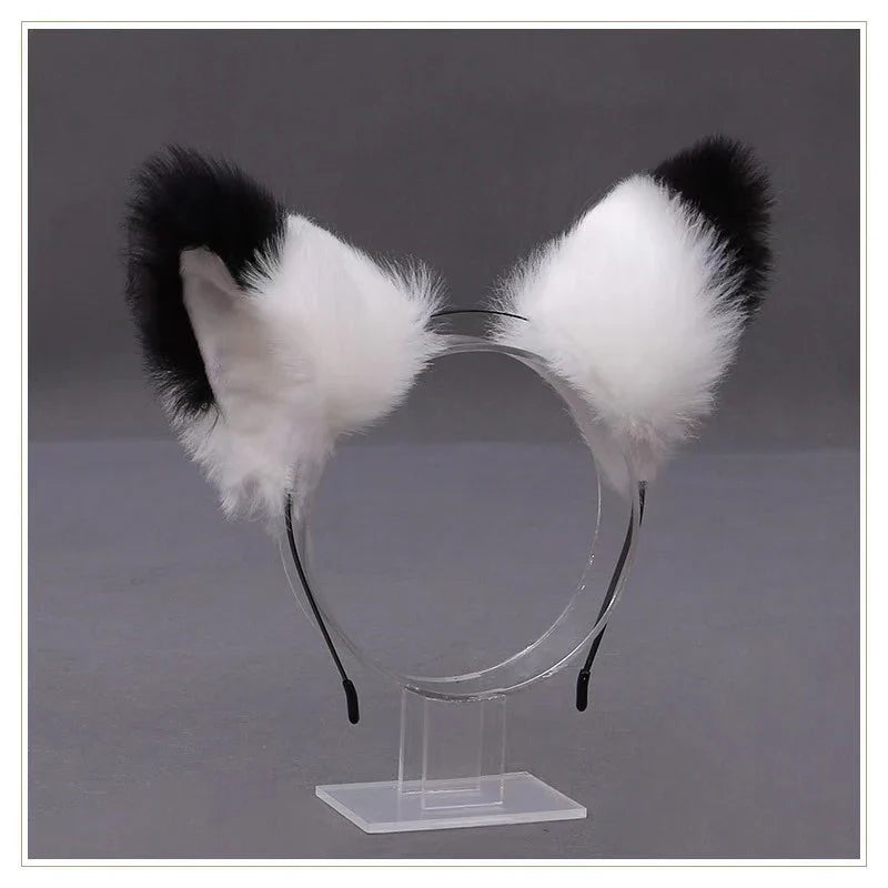 Lolita Animal Cat Fox Ear Hair Hoops Cosplay Girls Halloween Anime Headbands Headwear Hair Accessories