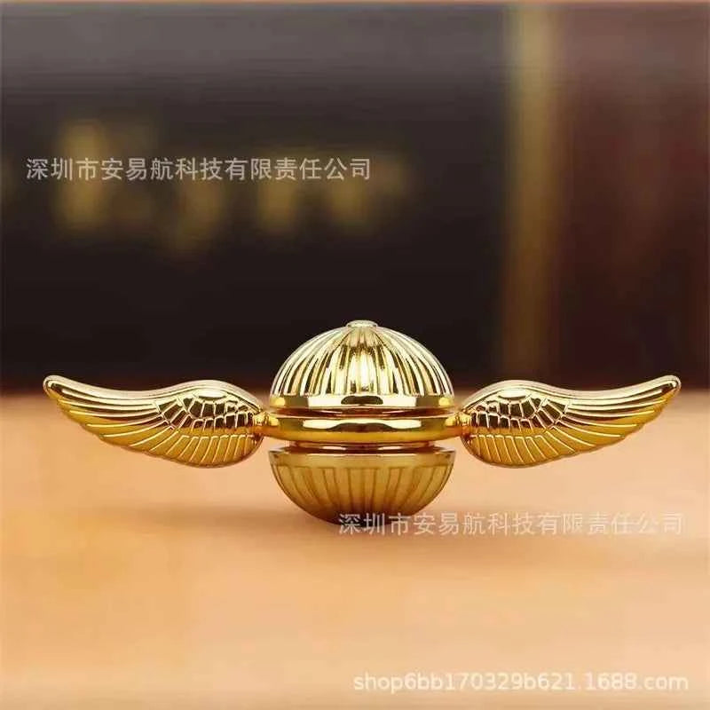 Golden Snitch-Inspired Metal Fidget Spinner Stress Relief Toy