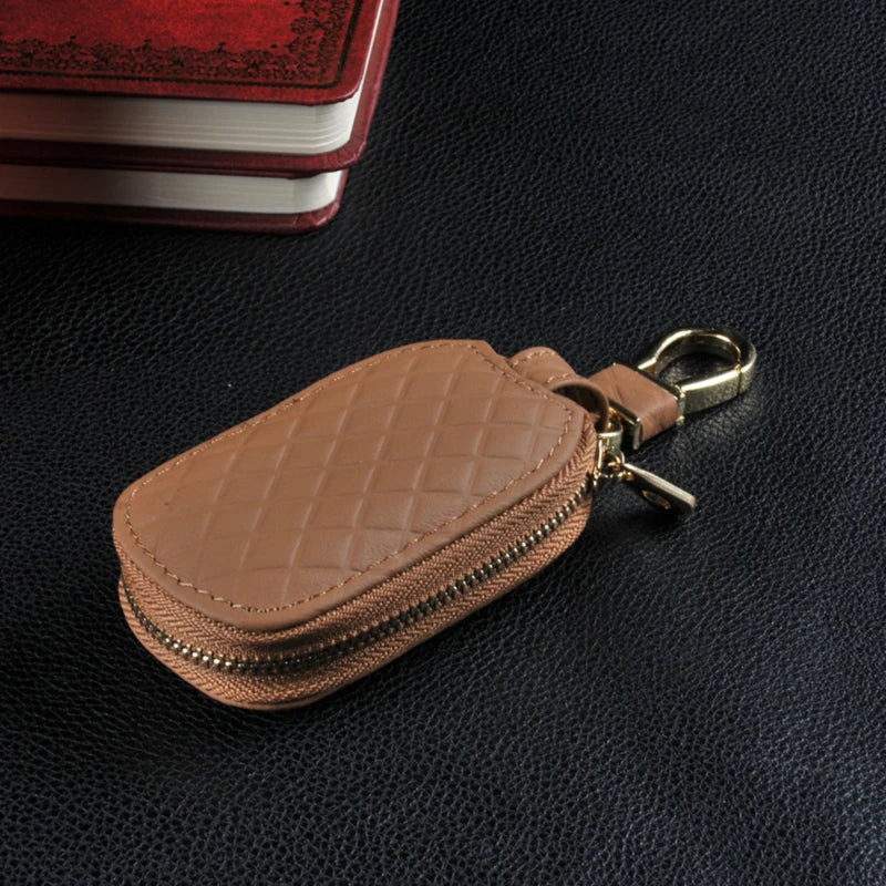 1Pcs Leather Key Holder Minimalist Keychain Case Wallet Key Storage Case Key Protector Large-capacity Multifunctional Key Pouch