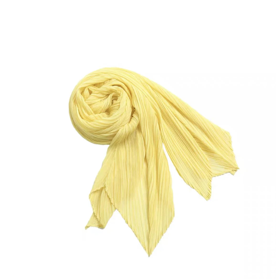 Miyake Pleated Women Scarf Shawl Fabric Korean Fashion Thin Sunscreen Scarf Foulard Femme Luxe Marque Hijabs for Woman