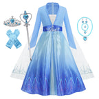 Frozen Elsa Anna Princess Girl Vestidos Costume Kid Dress Disney Snow Queen Halloween Cosplay Birthday Party Dress Up 2-10 Years