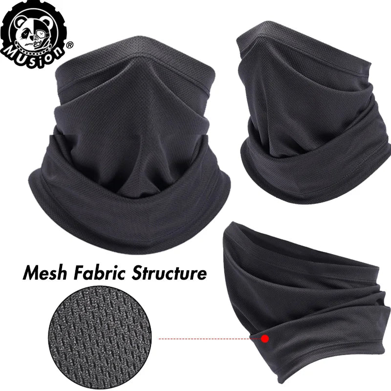 Musion Breathable Motorcycle Mask Quick Dry Mesh Bandana Head Scarf Men M Cool Fabric Sun Protection Rider for Cycling