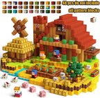 Magnetic Building Blocks Mine World Magnetic Pool Castle Villa Party Construction Brick Cube STEM Boy Girl Children Toy Set Gift