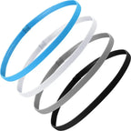 4PCS Unisex Sports Thin Headband Non-Slip Elastic Women Men Yoga Hair Bands Sweatband Football Running Biking Sports Hairband