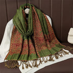 2025 new ethnic style retro shawl cashew flower geometric scarf cloak tassel scarf multi-color variety options available