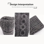  4colors Winter Warm Gloves Touchscreen Unisex Knit Finger Gloves Machine Washable Ideal for Travel Cycling Sports