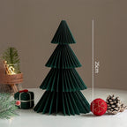Paper Christmas Tree Ornaments 3D Honeycomb Christmas Tree Decorations Folded Paper 2026 Xmas New Year Desktop Arrangement Decor