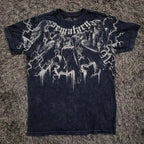 Tshirt American affliction Washed  New Arrival Mens Clothes Tee Shirt Homme Graphic T-Shirts Men Tshirt for Men Ropa Hombre