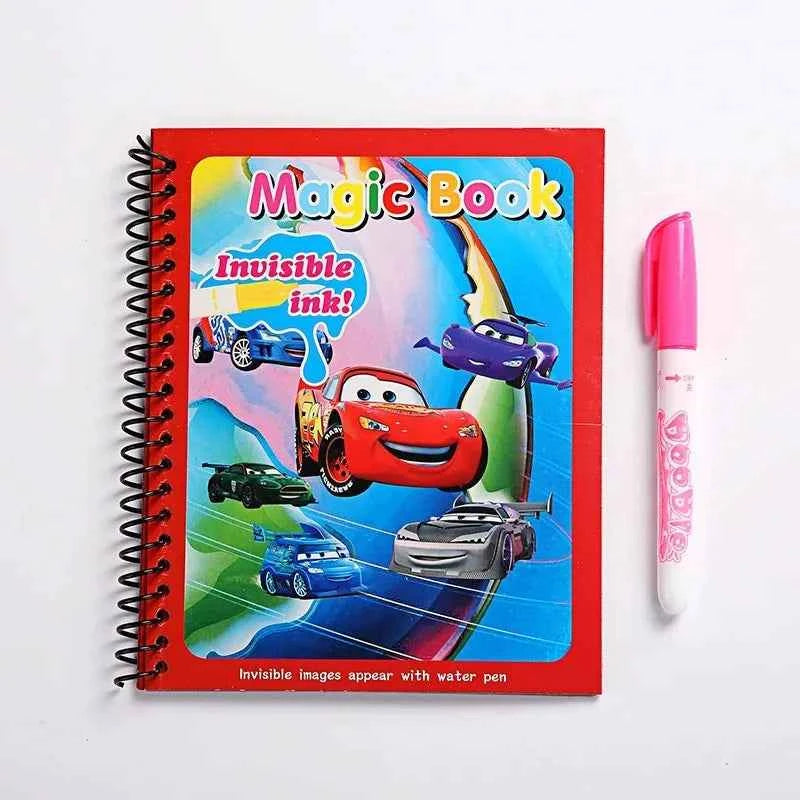 Frozen Disney Kids Puzzle Graffiti Painting Book Mickey Mouse Cars Sofia Princes Cartoon DIY Magic Watercolor Painting Gifts