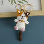 Small Cat Crochet Keychain Cute Kitten Bag Charm