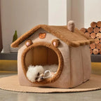 Foldable Pet House Removable Washable Cat House Puppy Cave Sofa Pet Bed House for Extra Small Dogs and Small and Medium Cats - WTN Essentials 