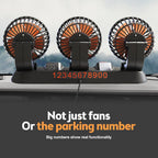 12v Automotive fan Car Fan 24v 360° Adjustable 3 Head Air Fan Low Noise Multifunctional Temporary Parking Card Auto Vehicles fan