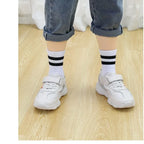 5 Pairs/ Lot Pure Colour Soft Breathable Cotton Kids School Socks Girls Boys Casual Grey Black White Sports Children's Socks