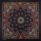 Navy Blue Cashew Hip Hop Cotton Square Bandana Scarf Riding Headband Paisley Gifts For Men Unisex