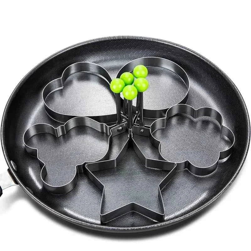 Stainless Steel Heart Fried Egg Mold for Pancakes and Omelettes