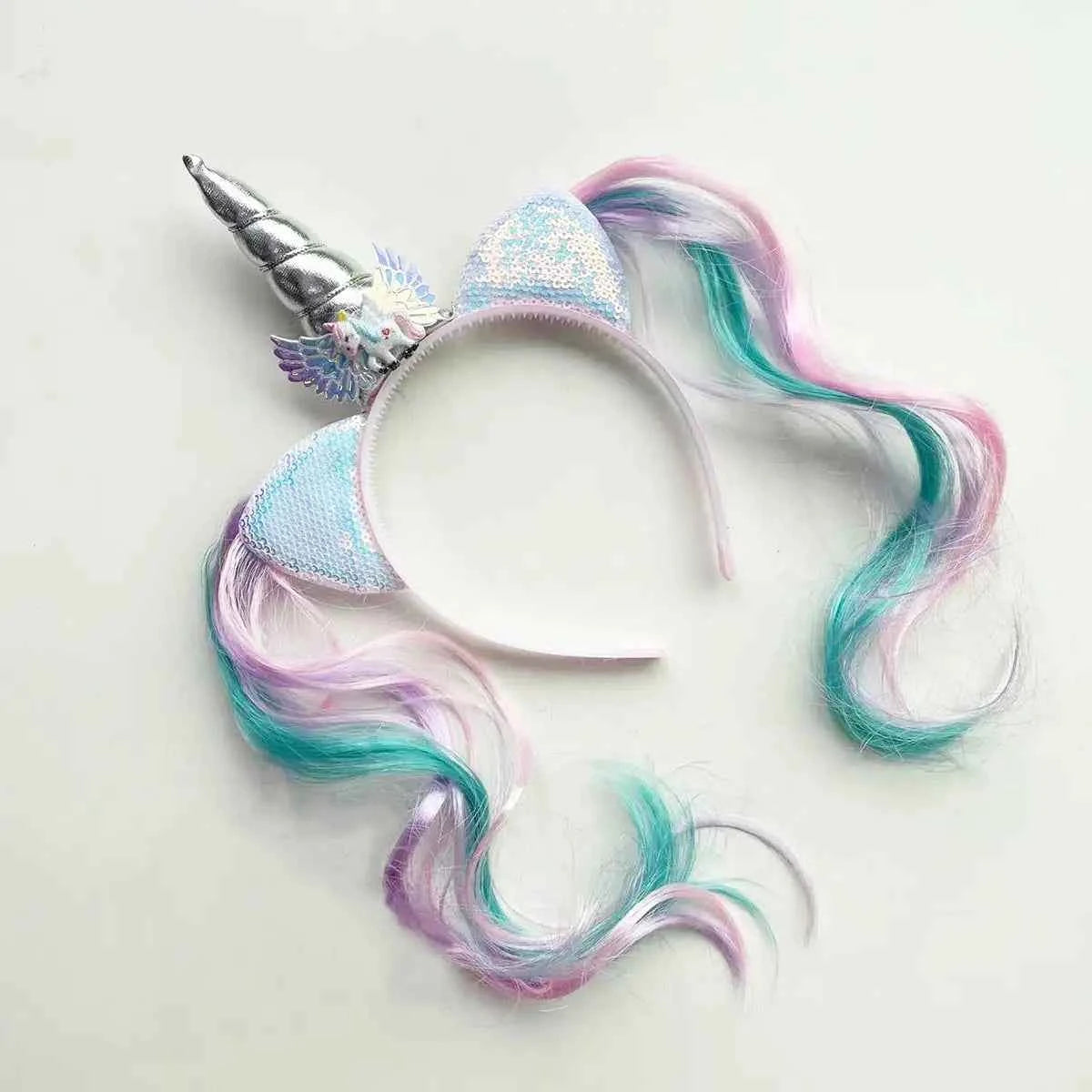 Unicorn Birthday Girl Headband Baby Shower Party Cute Kids Hair Hoop Hairbands Accessories Unicorn Birthday Party Decor Headwear