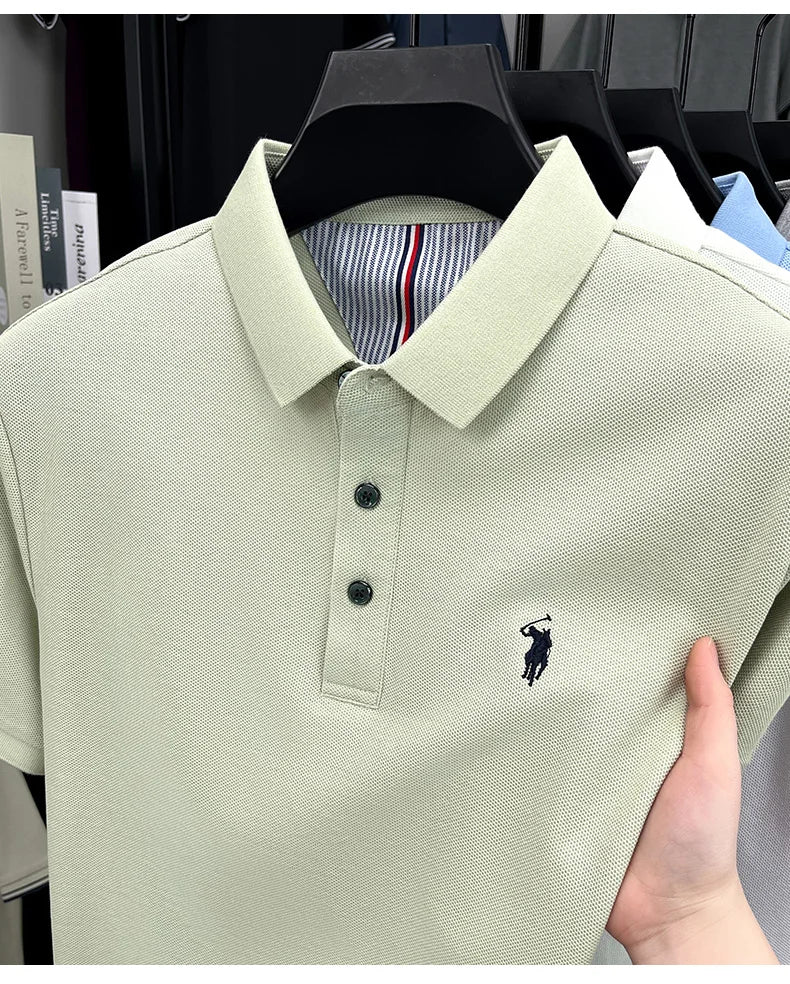 Men's 100% Cotton Polo Shirt – Short Sleeve Casual Golf & Business Shirt