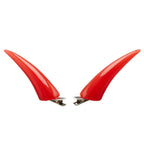 2PCS Dark Gothic Devil Horn Edge Plier Hair Halloween Costume Cartoon Black Hair Accessories Hair Clips Casual