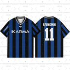 Kpop Stay Karma Album Fans TShirt Felix Bangchan Hyunjin Streetwear Casual Sport Oversize Short Sleeve Men's Clothing T-Shirt