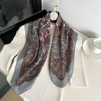 New Fashion 70X70cm Women's Scarf Paisley Print Scarf Cotton Texture Square Shawl Decorative Headband Neck Luxury Design Bandana