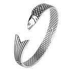 New Creative Fashion Personality Lucky Fortune Transfer Dragon Bracelets 925 Sterling Silver Jewelry Fish Bangles TYB110