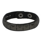 90s Heart Gothic Spike Bracelet Adjustable Punk Rock Bracelet Black Studded Faux Leather Bracelet for Men Women Gift