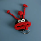 Funny Fruit Sausage Mouth Crochet Keychain Key Holder