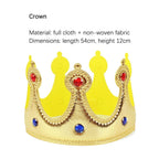 King Prince Cape Cosplay Costume with Crown – Royal Cloak Set