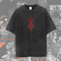 New Arrival Mens Clothes Tee Shirt Homme Graphic T-Shirts Men Tshirt for Men Ropa Hombre Washed Anime Berserk Baggy Camisetas